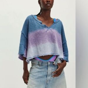 Free People - We the Free, After Midnight Washed tee. Size Medium. NWOT